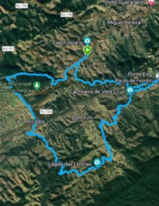 Trilha de bike maps: Lago das Lontras